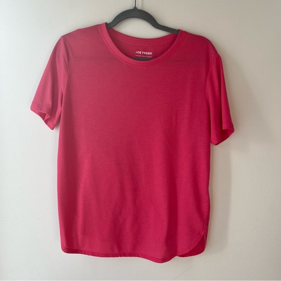 Joe Fresh relaxed fit t-shirt Women's small Red pink basic tee sustainable blend - Picture 1 of 8